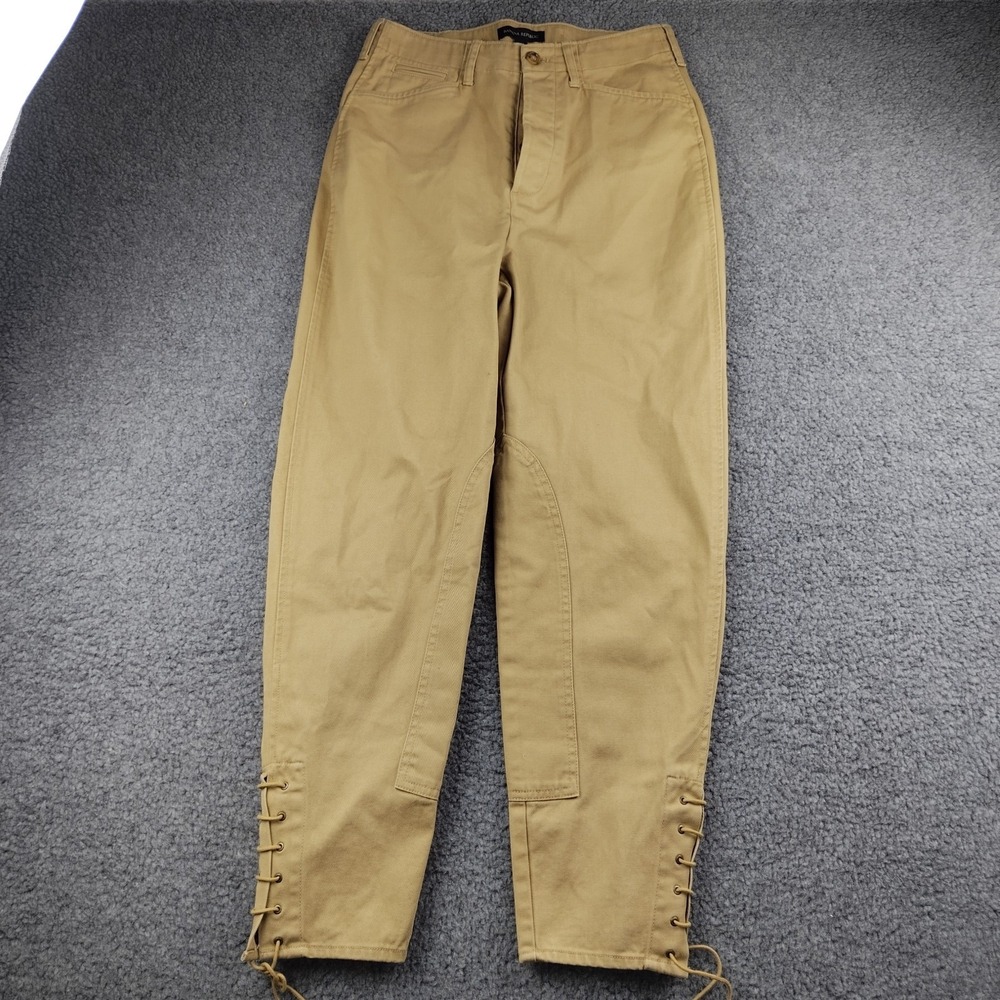 Banana‎ Republic Pants Equestrian Brown Cotton Ankle Back Buckle Size 2 NWT